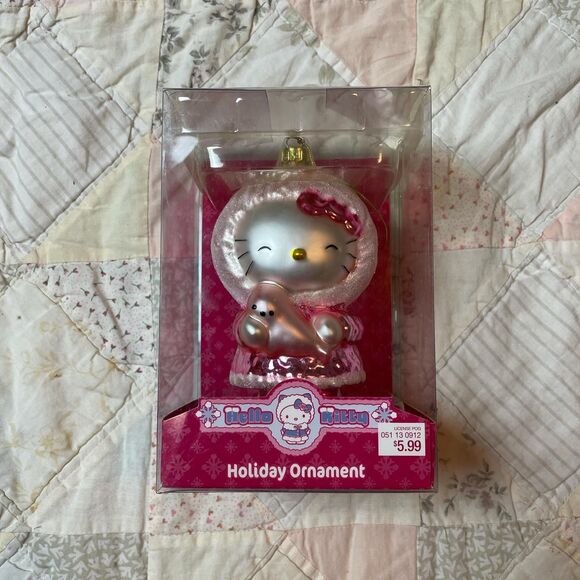 hello kitty y2k 2007 rare snowsuit holiday ornament new in damaged box - Picture 1 of 8